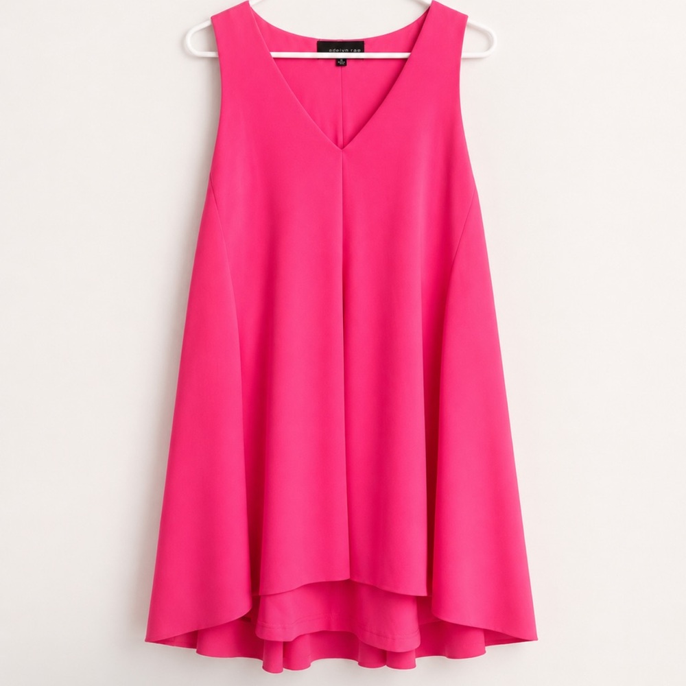 Adelyn Rae Hot Pink High-Low Sleeveless Dress
